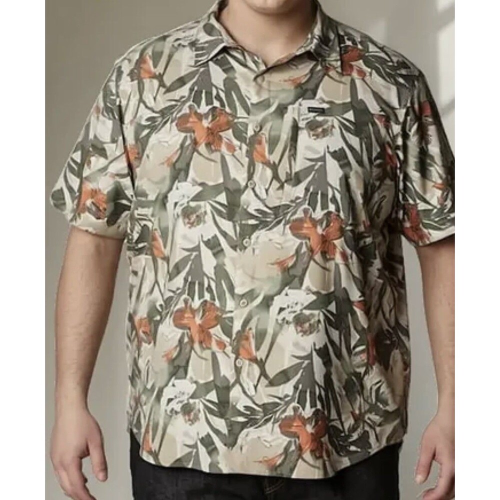 Columbia Men's Shirt Silver Ridge Utility Lite Novelty SS Size 3X Floral